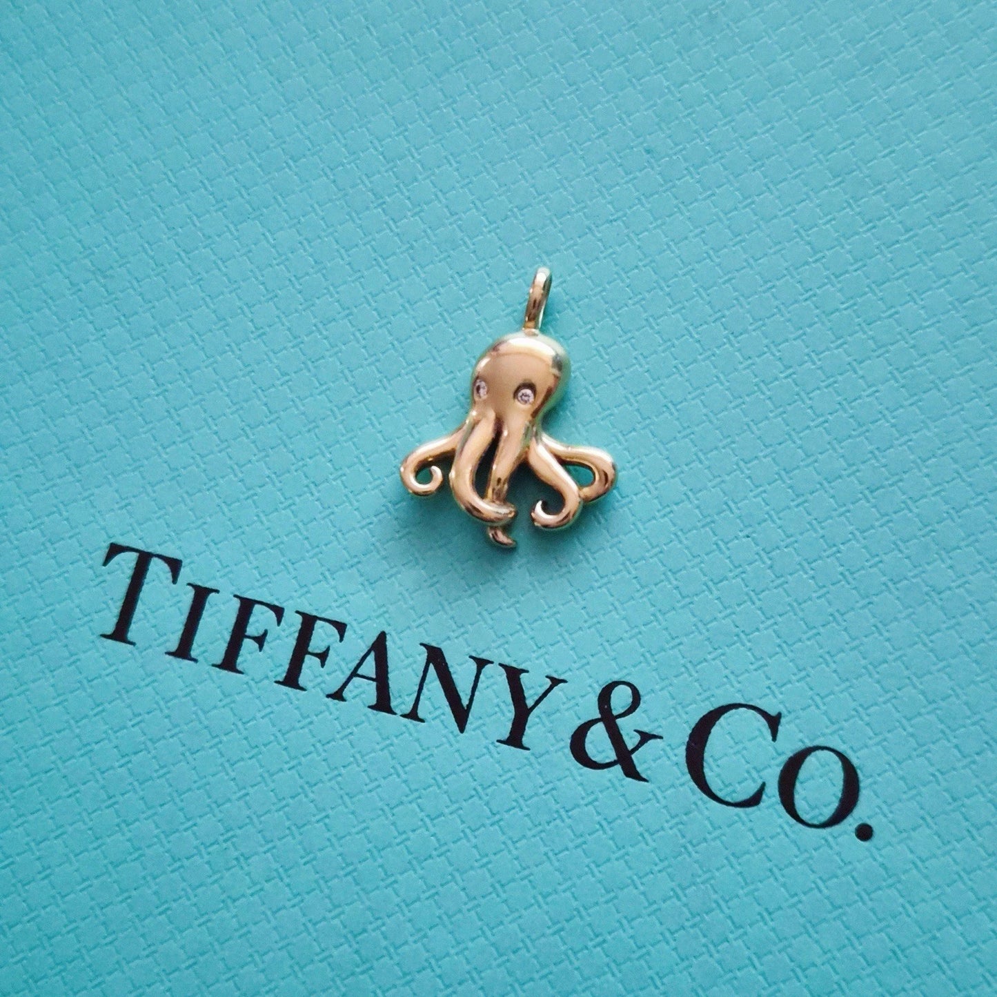 Tiffany & Co. 18k Yellow Gold Diamond Octopus Charm Pendant
