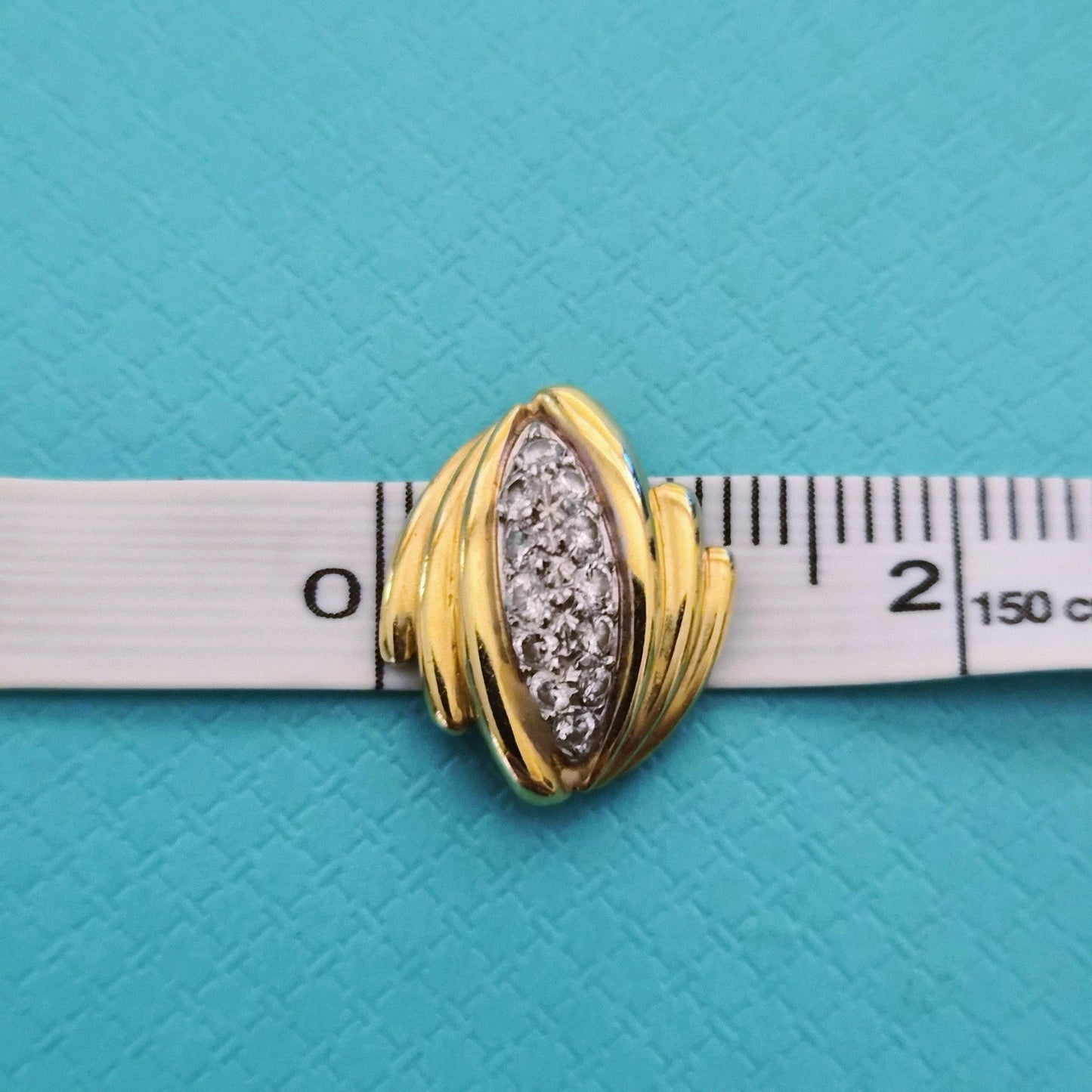 Vintage Tiffany & Co. 18k Yellow Gold Sculptural Pavé Diamond Pendant