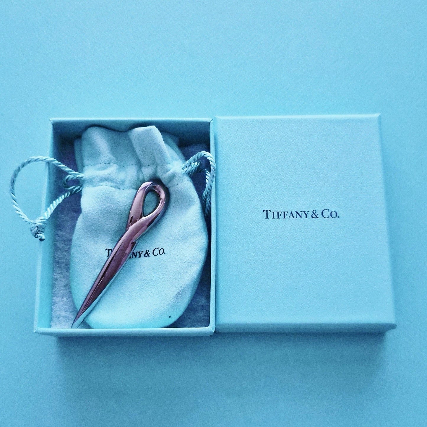 RARE Retired Tiffany & Co. Elsa Peretti Ruthenium Padova Letter Opener 3”