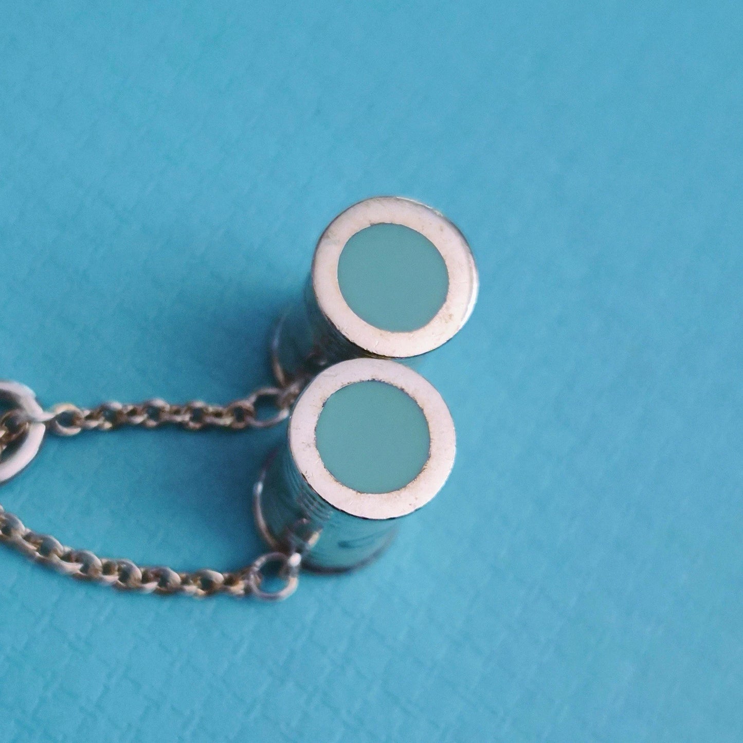 RARE Tiffany & Co. Blue Enamel “Just Married” Sterling Silver Charm Pendant