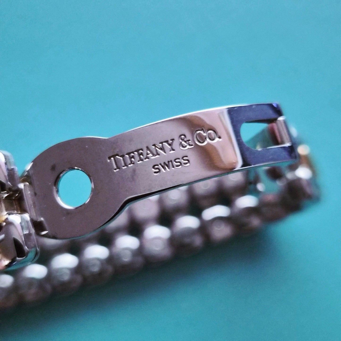 Vintage Tiffany & Co. TESORO 18k Yellow Gold Stainless Steel 2-Tone Quartz Watch