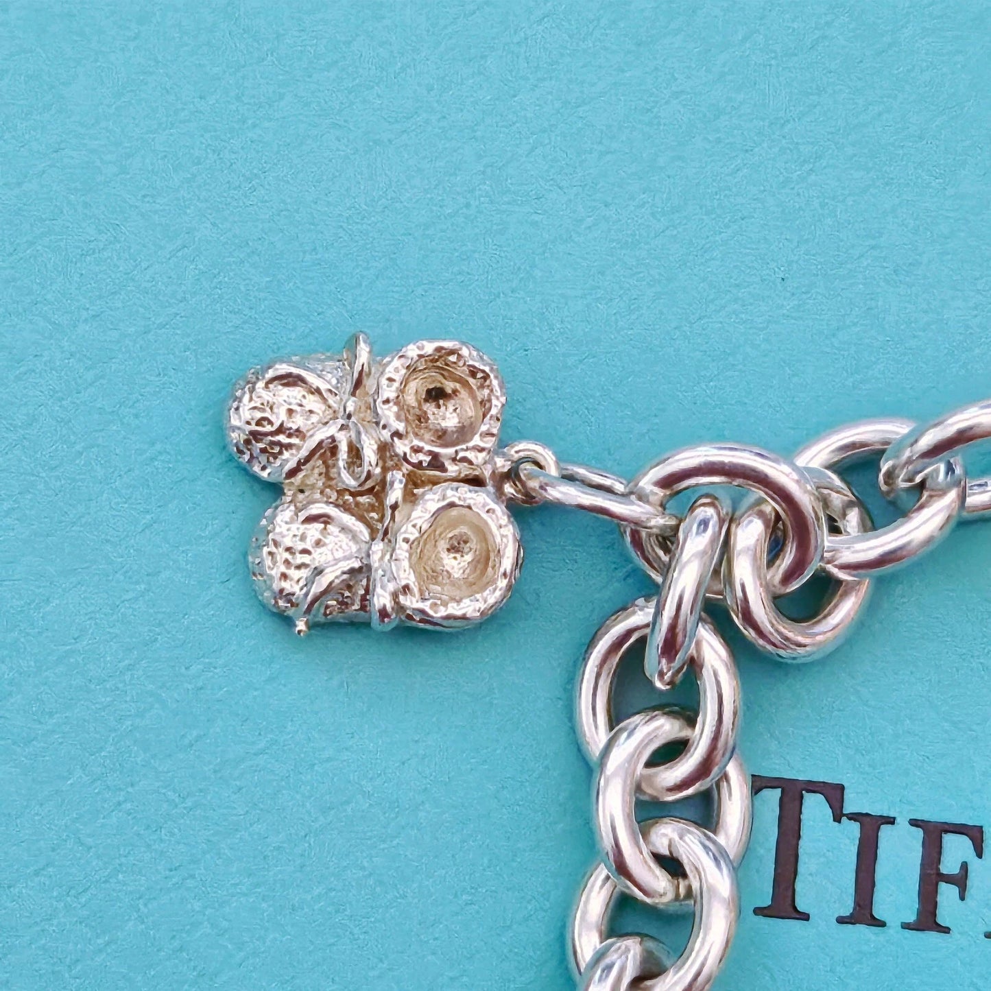 RARE Vintage Tiffany & Co. Baby Theme Dangle Charm Sterling Silver Bracelet