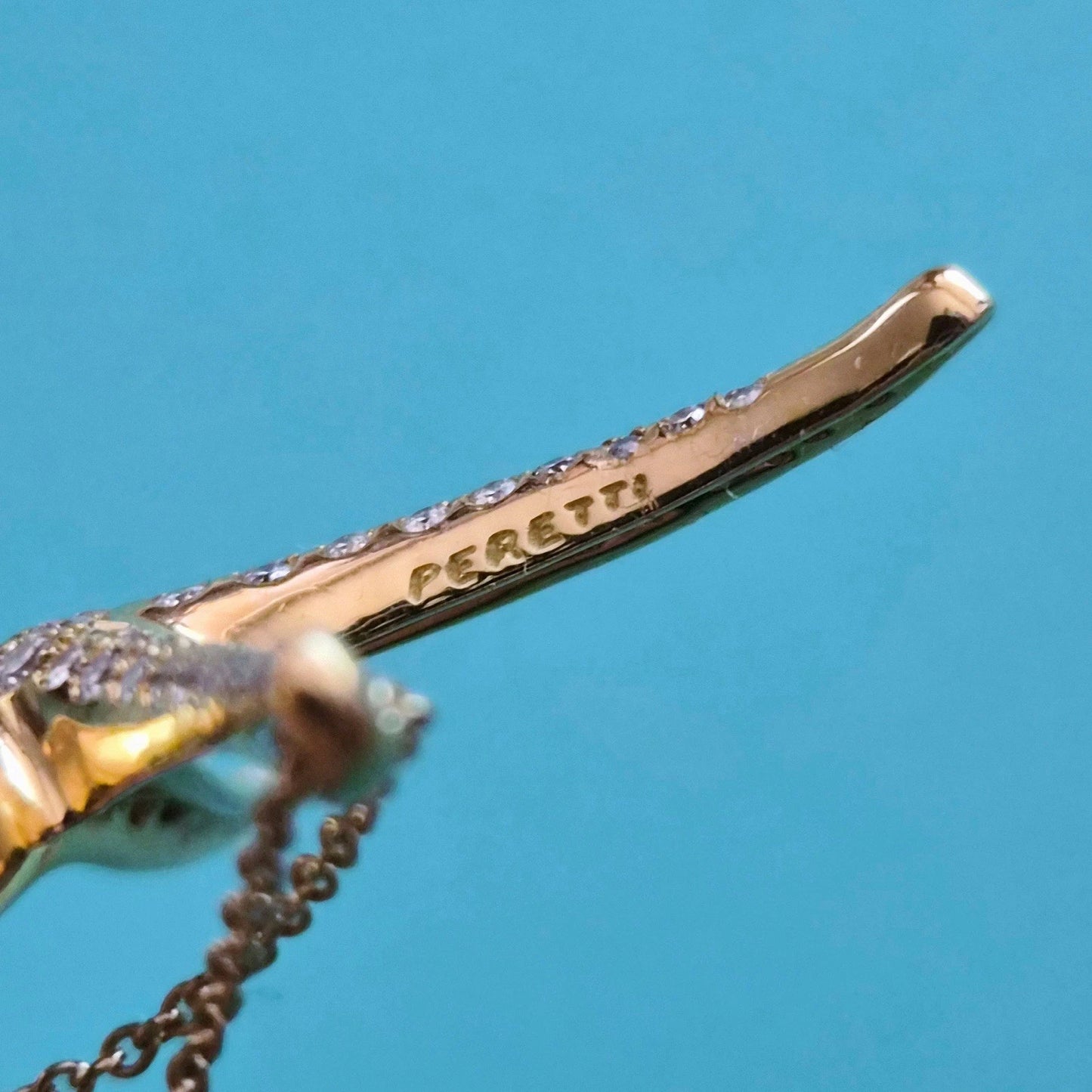 Vintage Tiffany & Co. Elsa Peretti 18k Pave Diamond Large Starfish Necklace