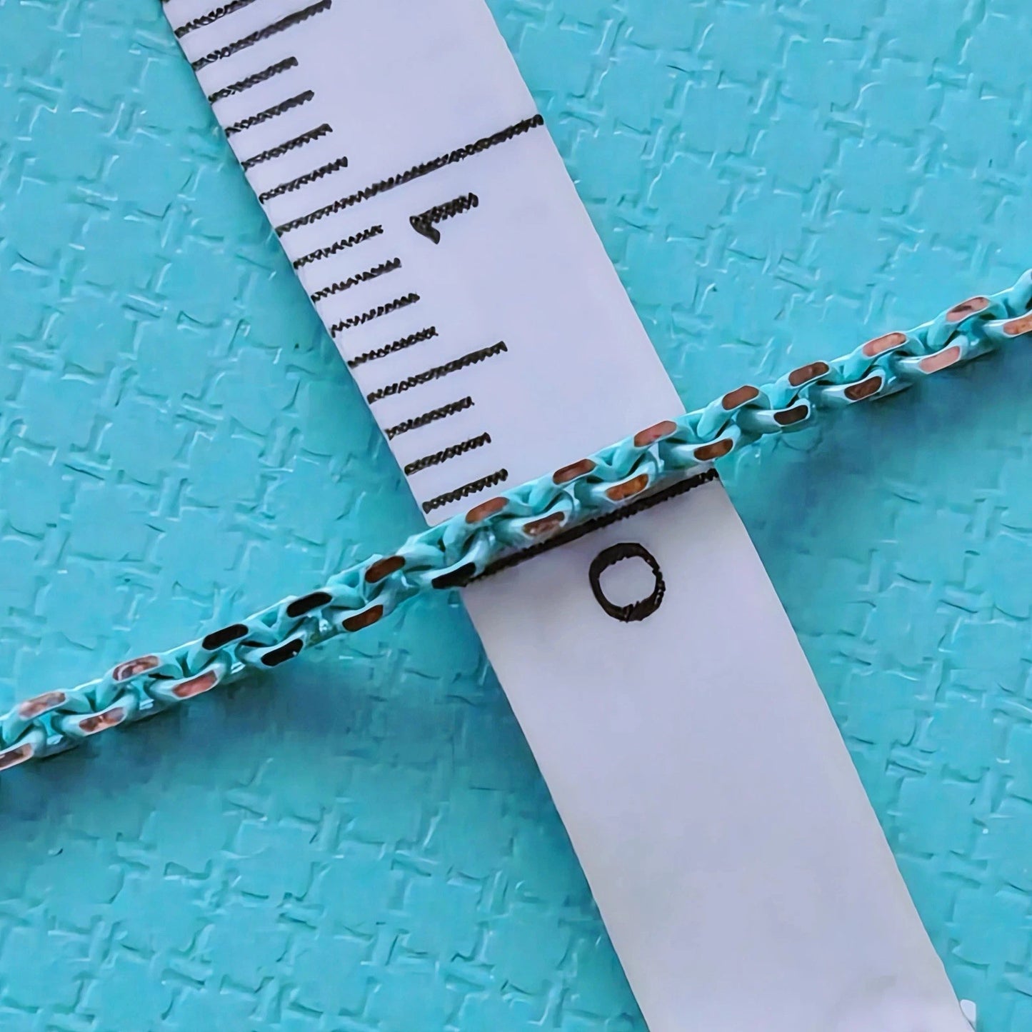 RARE 30” Tiffany & Co. Sparkle Blue Enamel Chain Sterling Silver Necklace