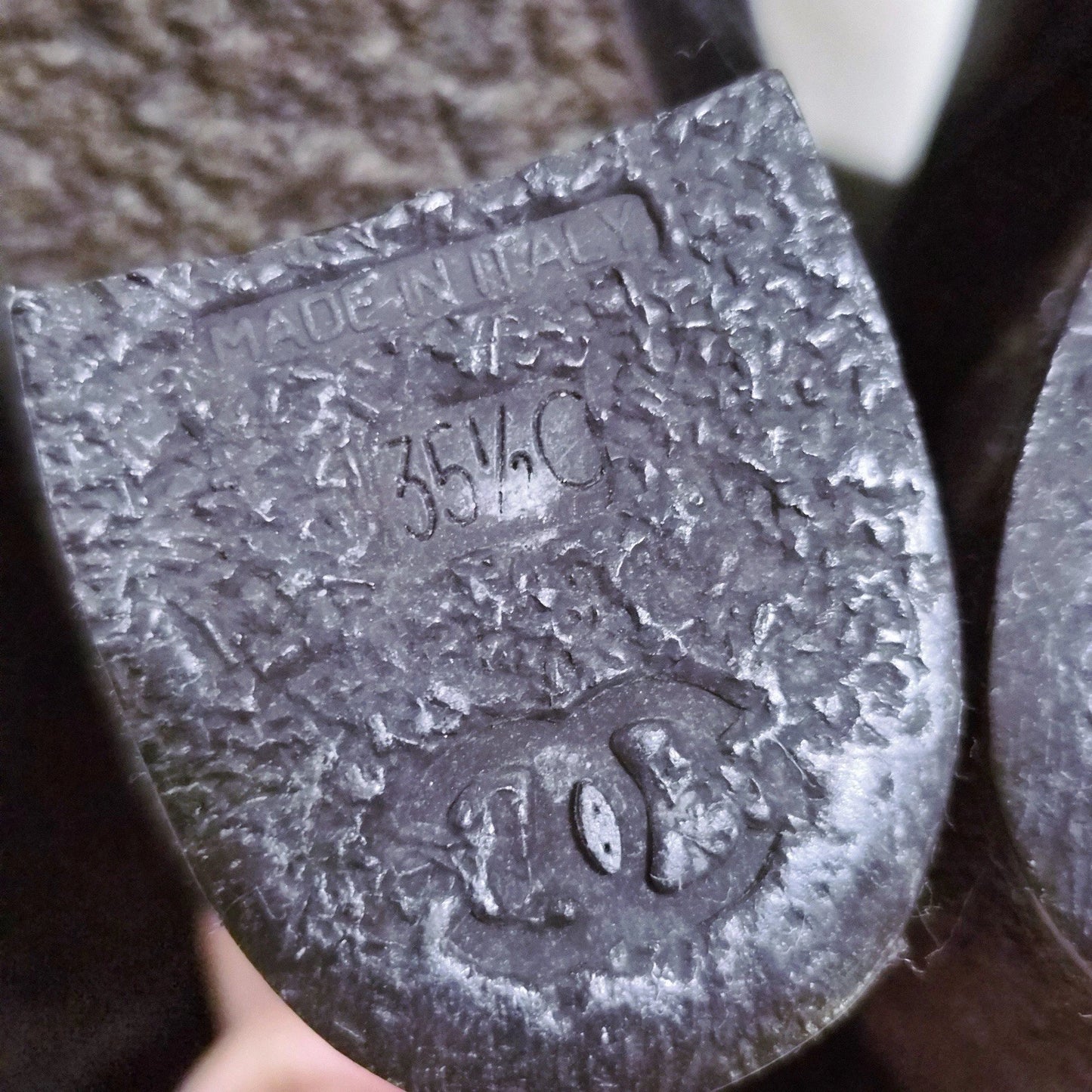 CHANEL Black Leather Knee High Boots Single CC Logo Size 35.5 Made in Italy