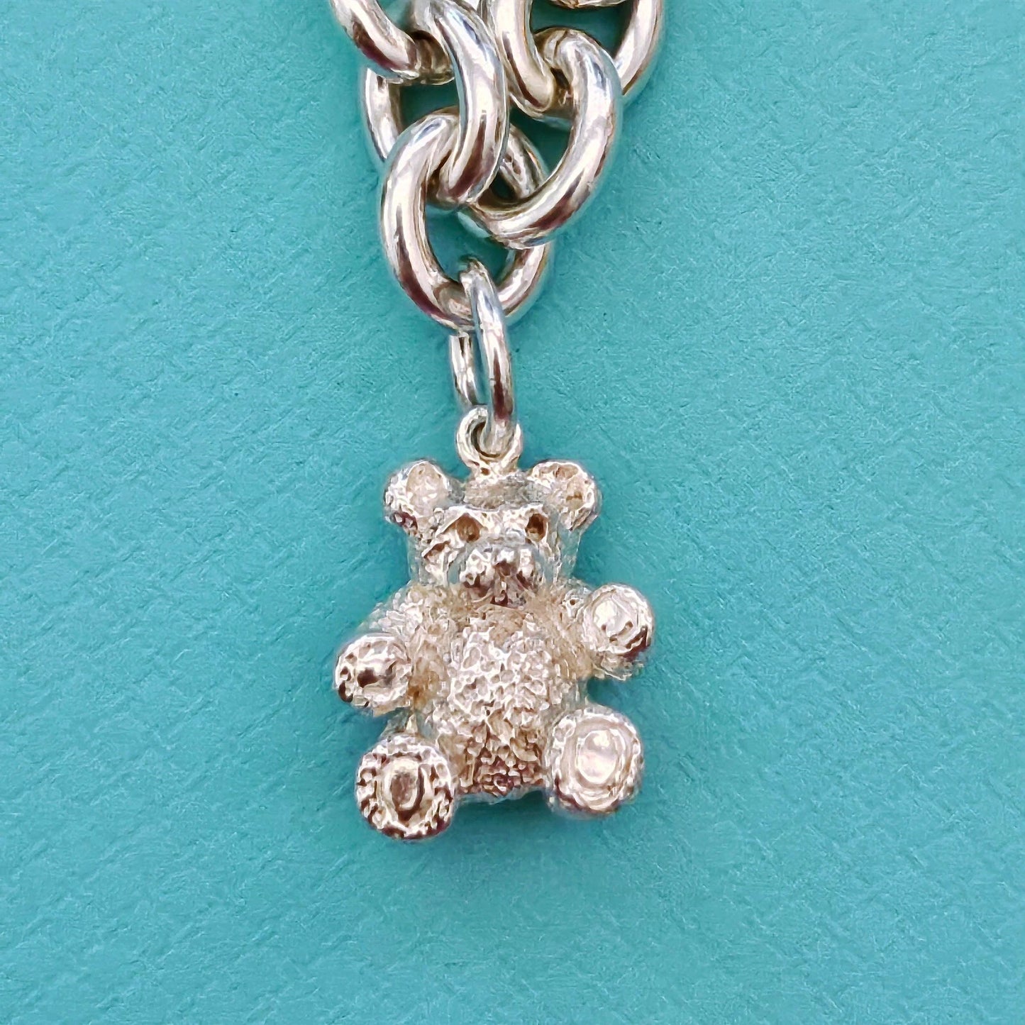 RARE Vintage Tiffany & Co. Baby Theme Dangle Charm Sterling Silver Bracelet