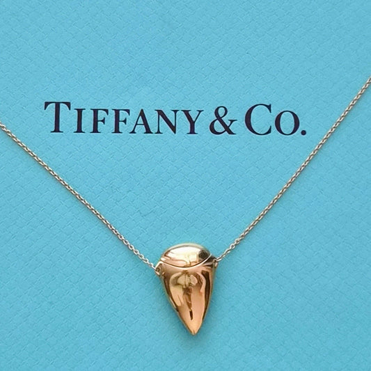 RARE Vintage Tiffany & Co. Elsa Peretti 18k YG Bottle Vase Pendant Necklace 24”