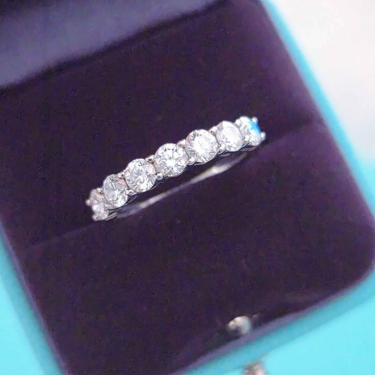 $12,300 Tiffany & Co. Embrace Half Circle Platinum .91 ct 3.5mm Wedding Ring