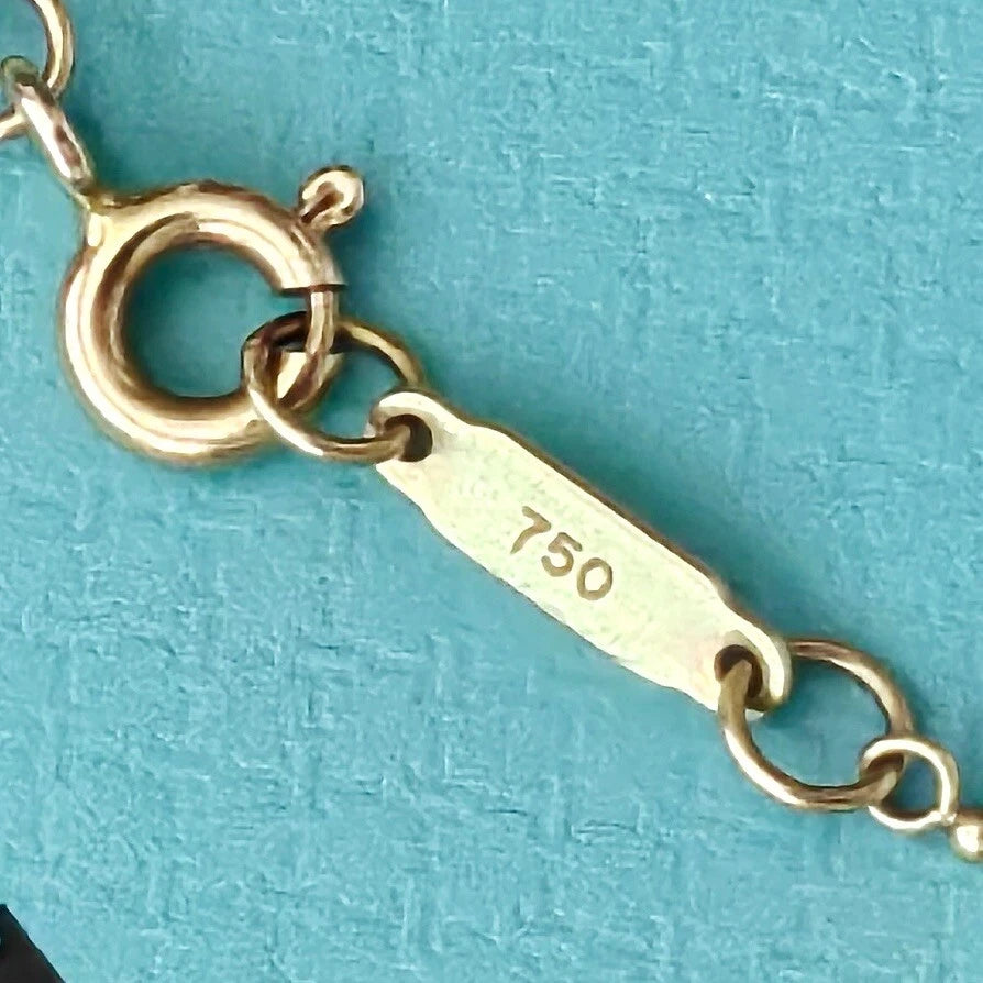 $4,800 Tiffany & Co. 18k Rose Gold Diamond Crown Key Pendant Necklace