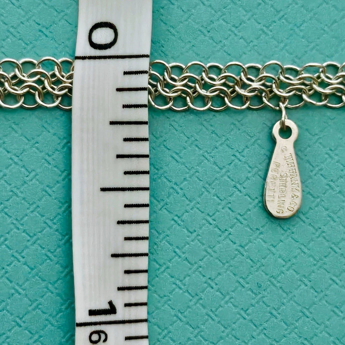 RARE Vintage Tiffany & Co. Elsa Peretti Mesh Sterling Silver Chain Necklace 31”
