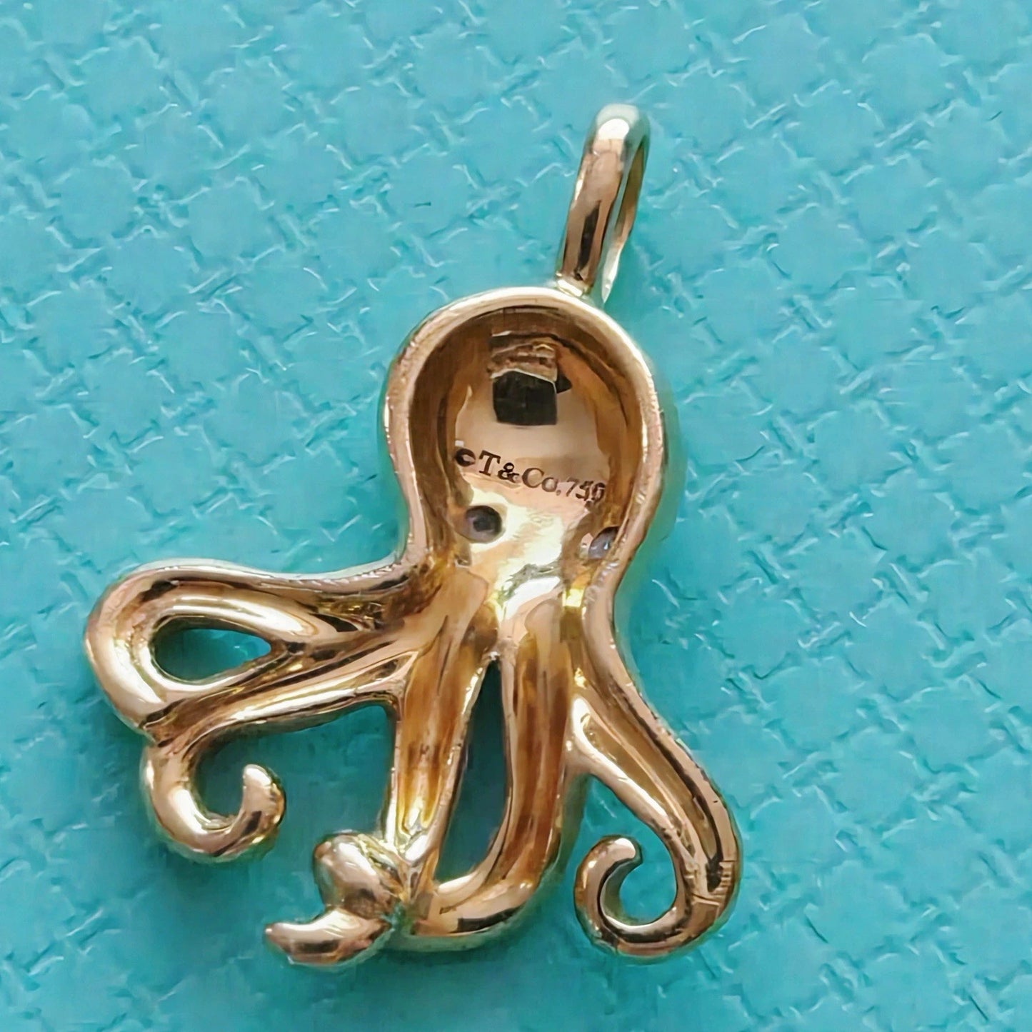 Tiffany & Co. 18k Yellow Gold Diamond Octopus Charm Pendant