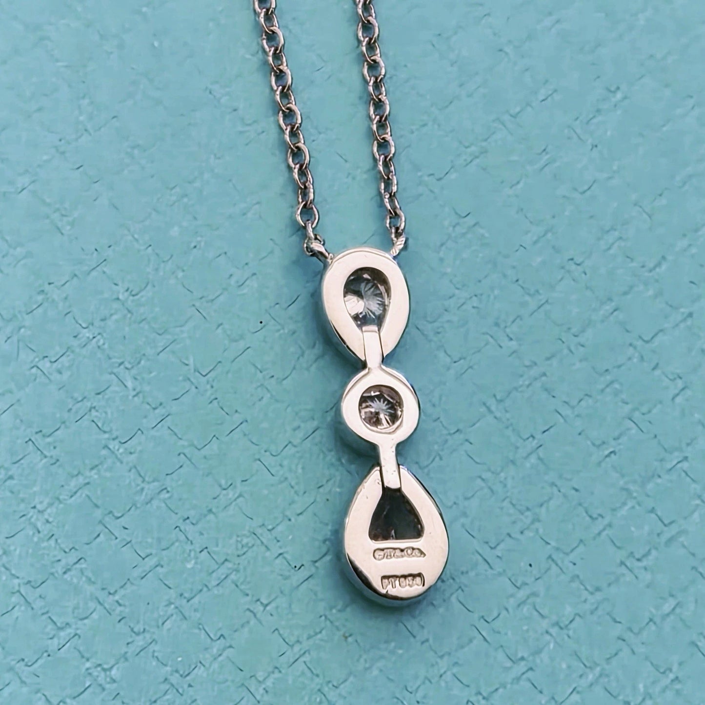 Tiffany & Co. Jazz Tear Drop Pear Shape & Brilliant Cut Diamond Necklace