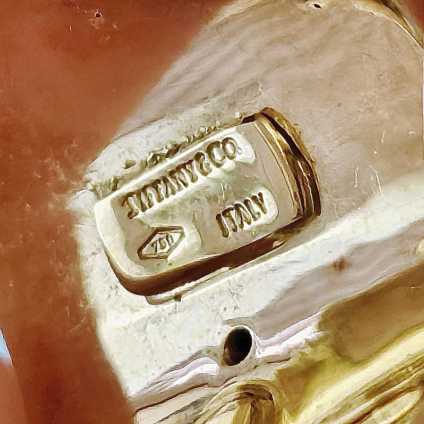 RARE Vintage 1990s Tiffany & Co. 18k Yellow Gold Textured Clip Hoop Earrings