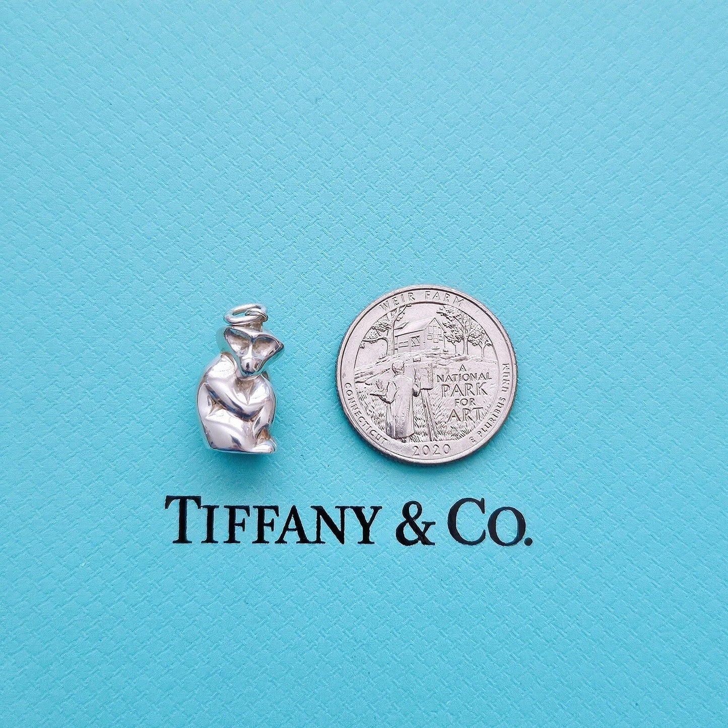 RARE Tiffany & Co. Vintage Sterling Silver Monkey Zodiac Pendant Charm