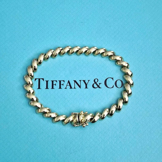 Vintage Tiffany & Co. 14k Yellow Gold San Marco Link Bracelet