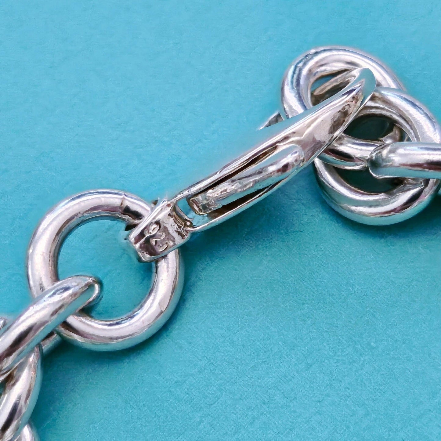 RARE Vintage Tiffany & Co. Baby Theme Dangle Charm Sterling Silver Bracelet