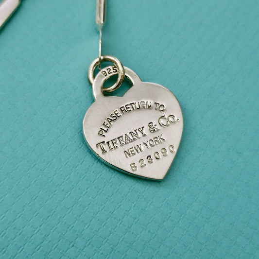 RARE Vintage 2005 Tiffany & Co. RTT Tiffany Heart Tag Dangle Silver Bookmark