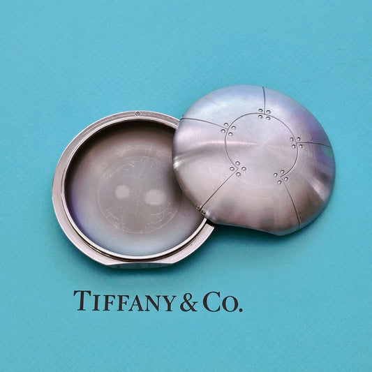 RARE Tiffany & Co. Streamerica Perisphere Trinket/ Pill Box, Paperweight 145g