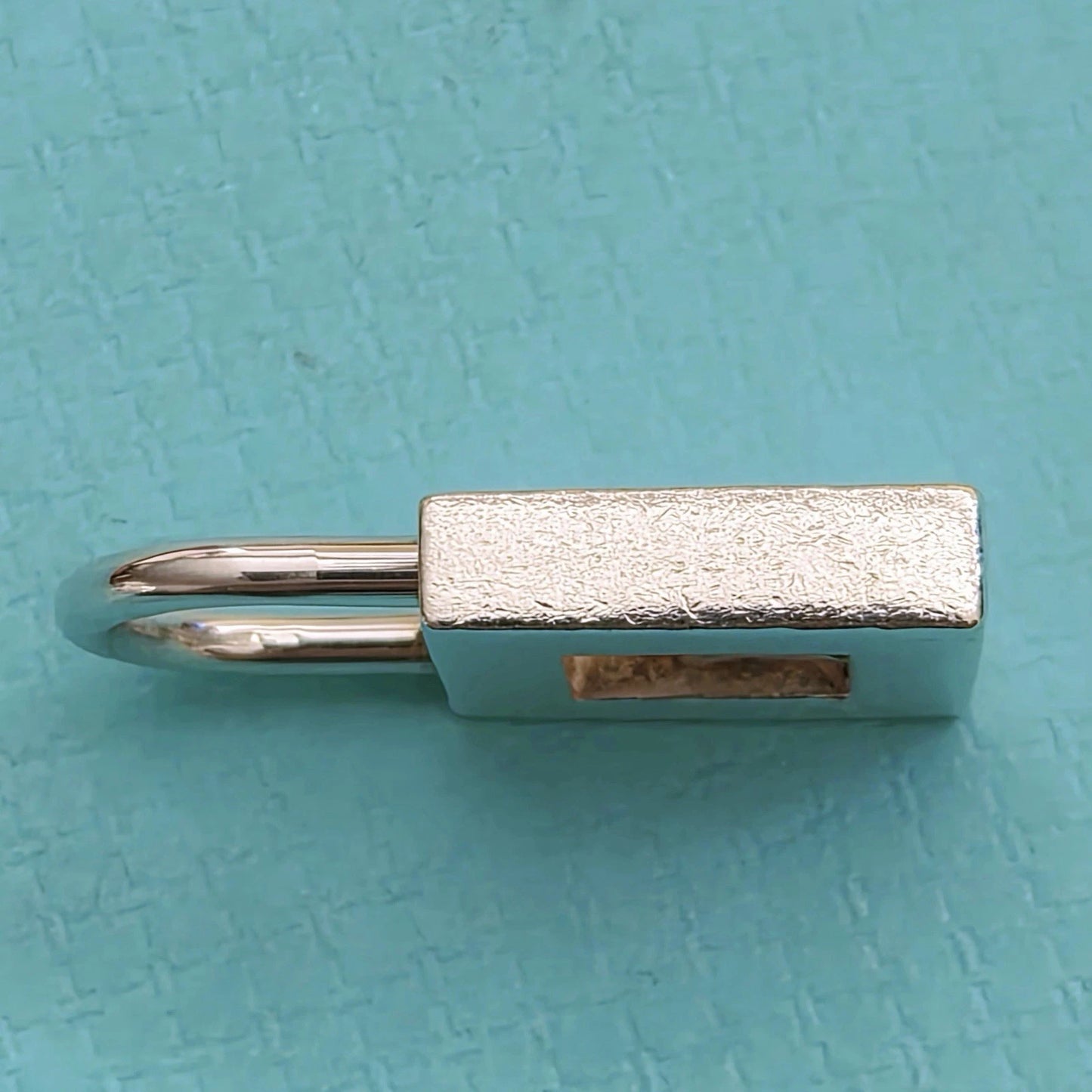 RARE Tiffany & Co Blue Enamel Star Lock Padlock Openable Charm Pendant
