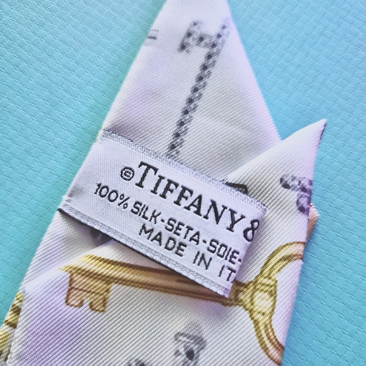 Authentic Retired Tiffany & Co. 100% Silk Ribbon Tilly Bandeau Scarf