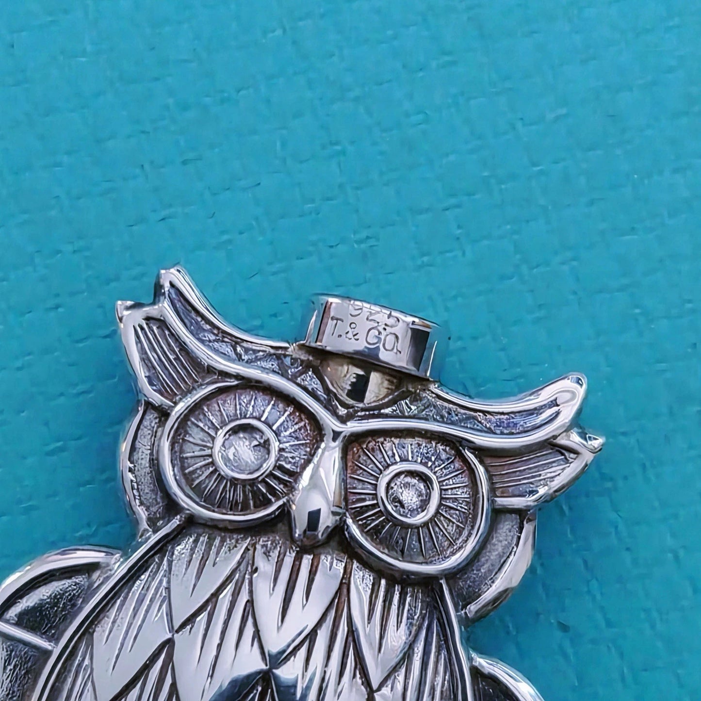 RARE Vintage Tiffany & Co. Sterling Silver Owl Perfume Bottle Decanter