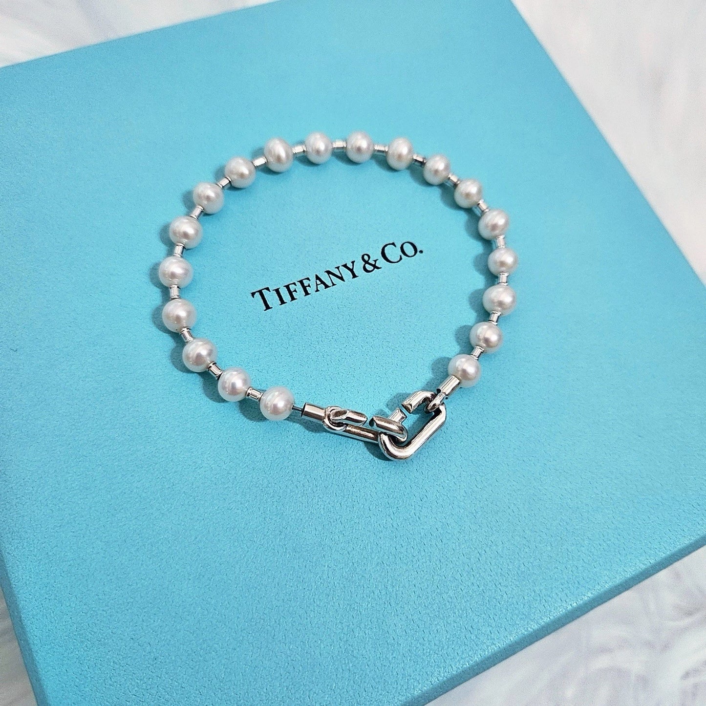 Tiffany & Co. Tiffany HardWear Freshwater Pearl Sterling Silver Bracelet