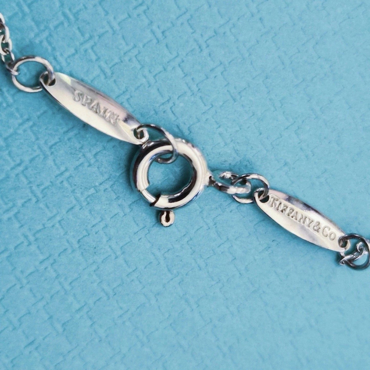 Tiffany & Co. Elsa Peretti 3 Diamonds by the Yard Drop Sterling Silver Necklace