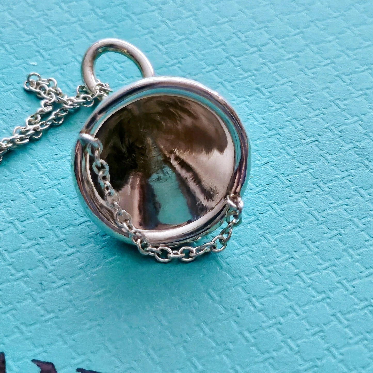 Tiffany & Co. Blue Enamel Party Hat Birthday Silver Charm Pendant Necklace