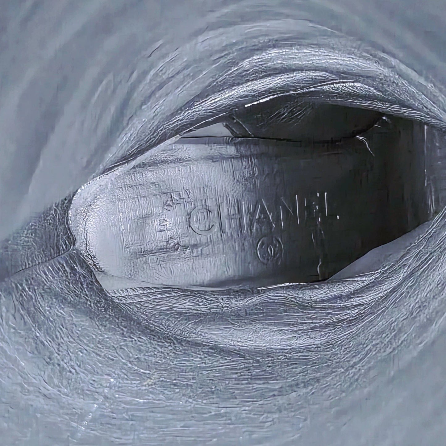 CHANEL Black Leather Knee High Boots Single CC Logo Size 35.5 Made in Italy