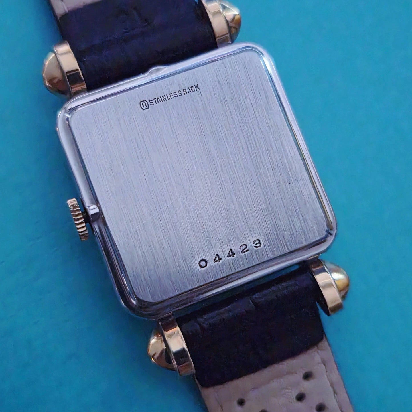 Vintage Tiffany & Co. Square Watch Ruby Diamond Dial Manual Winding Circa 1950