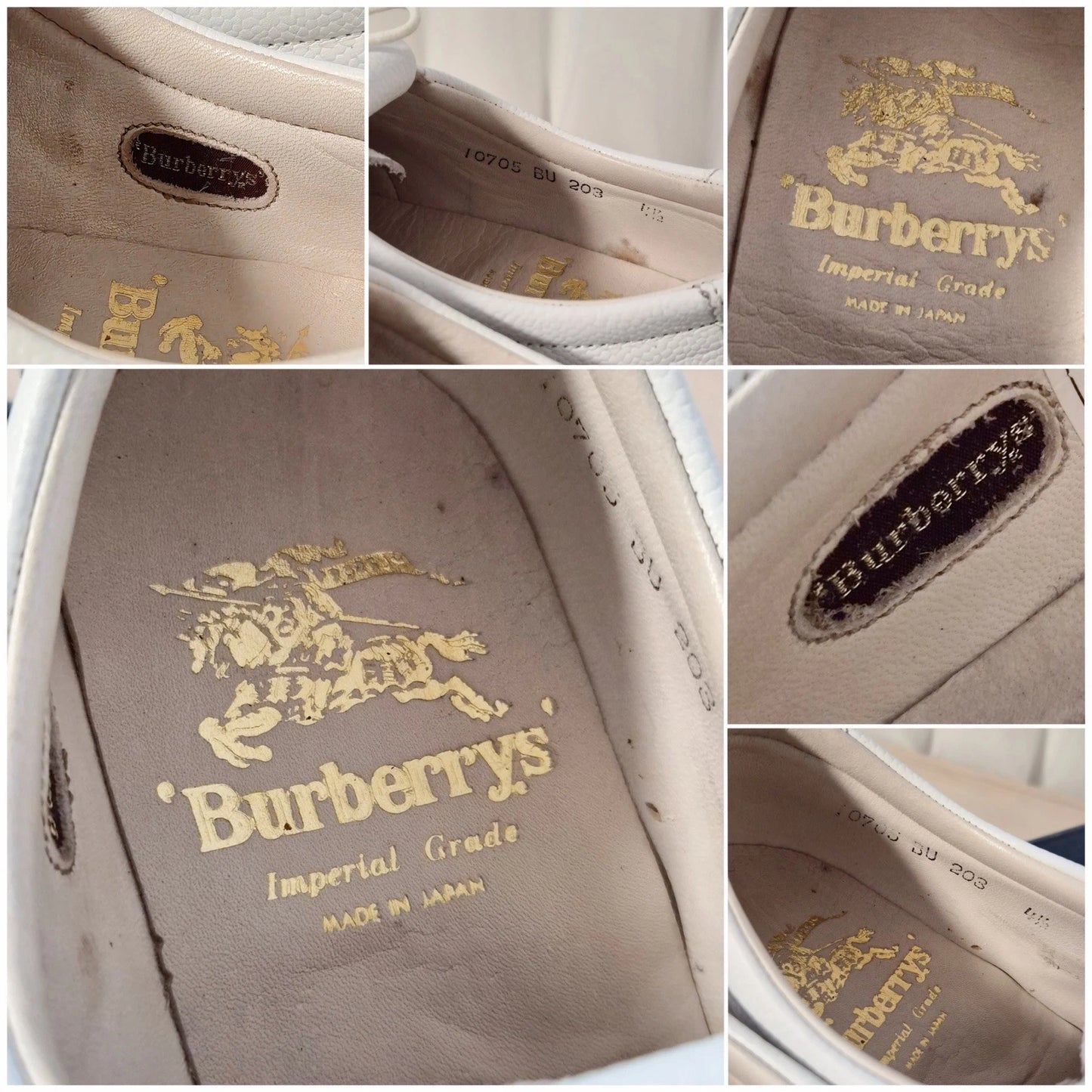 RARE Vintage Burberrys of London Imperial Grade Golf Shoes 24.5E Japan W/ Box