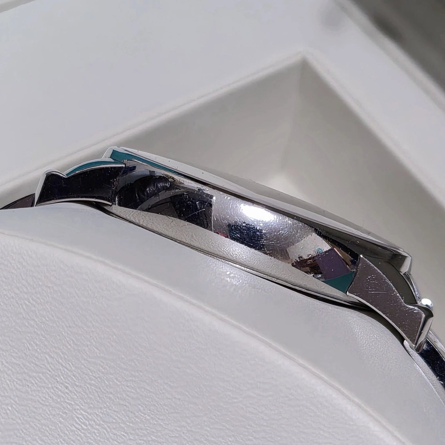 Tiffany & Co. Atlas Chronograph 18k White Gold Stainless Steel Men Watch 42mm