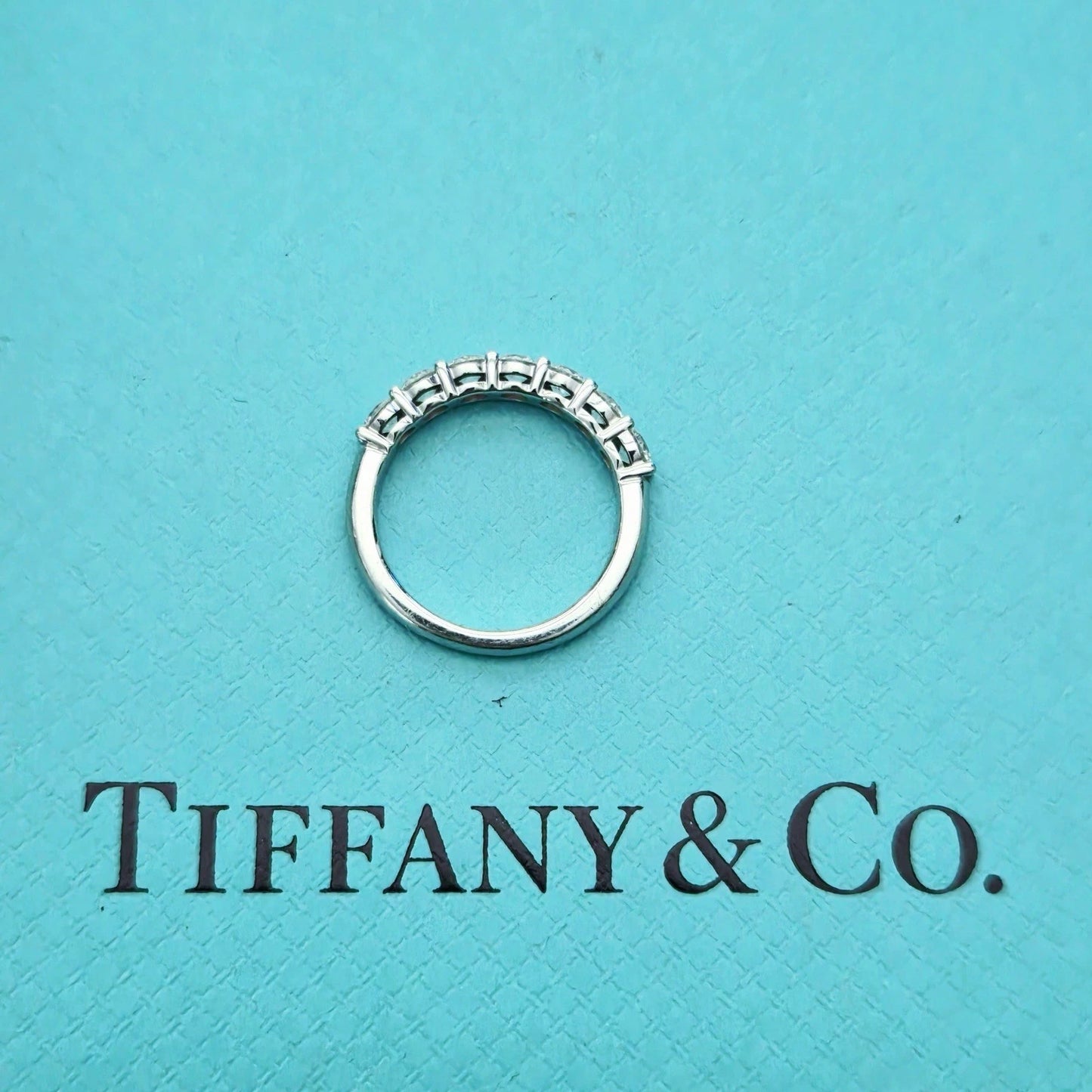 $12,300 Tiffany & Co. Embrace Half Circle Platinum .91 ct 3.5mm Wedding Ring