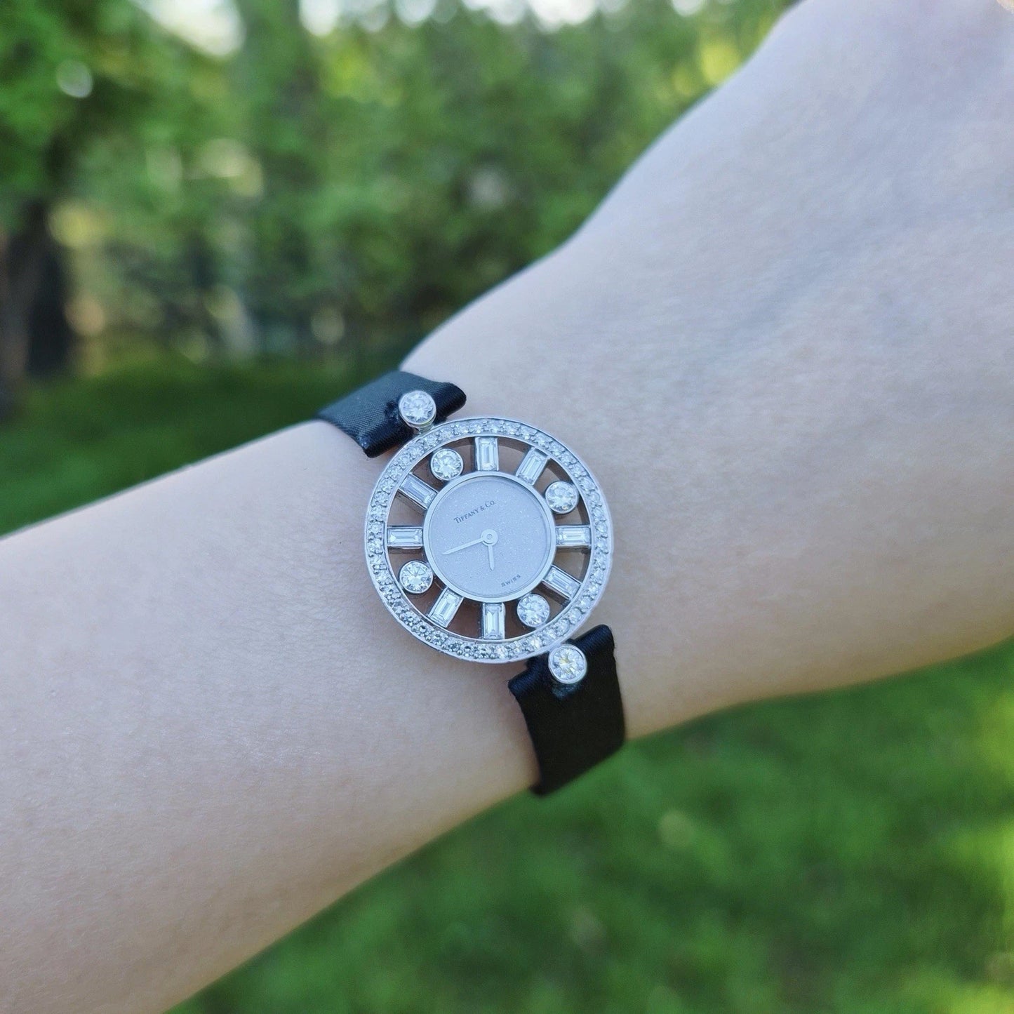 RARE Vintage 1984 Paloma Picasso 18k White Gold Diamond Cocktail Wrist Watch