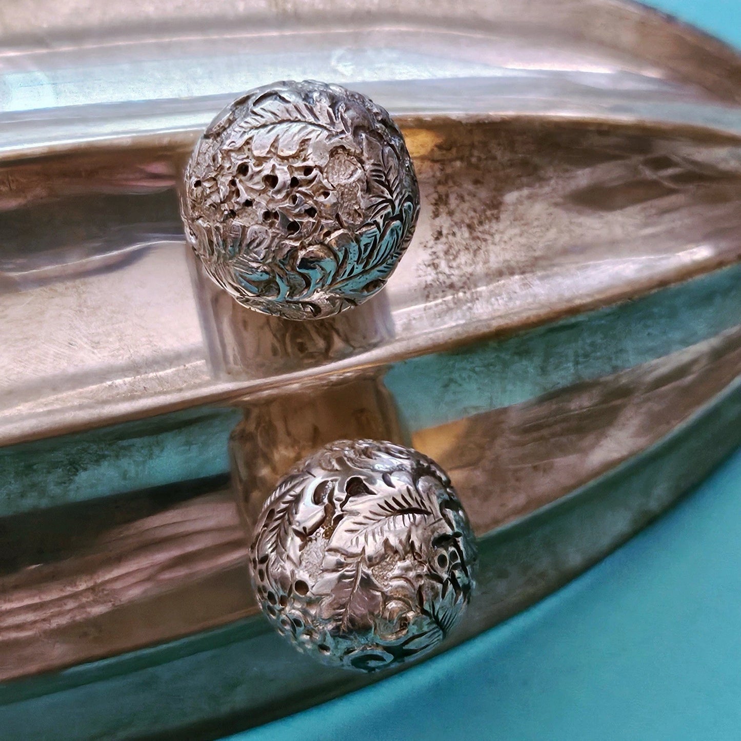 EXTREMELY RARE Vintage 1900s Tiffany & Co. Art Nouveau Sterling Silver Bowl Tray