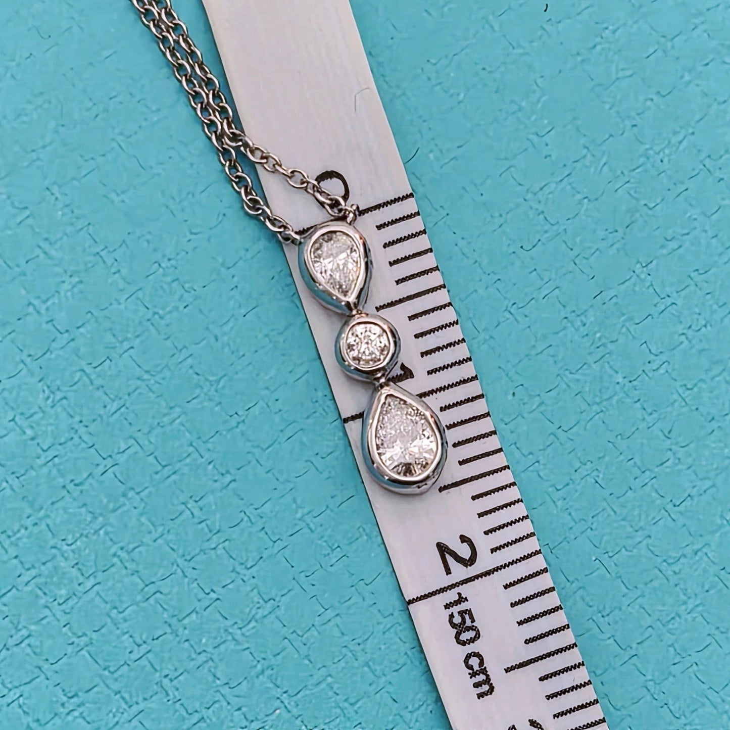 Tiffany & Co. Jazz Tear Drop Pear Shape & Brilliant Cut Diamond Necklace