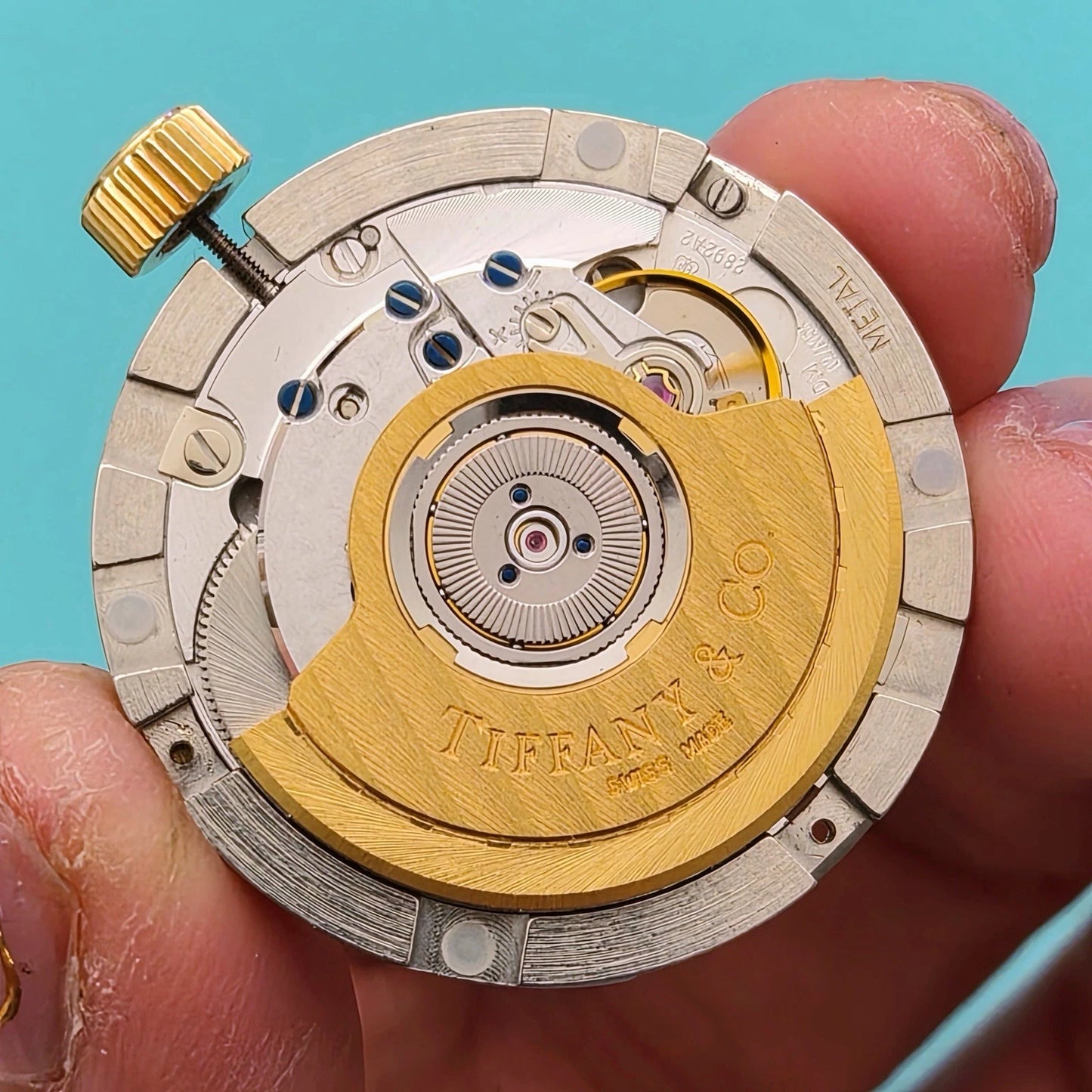 Tiffany & Co. Mark Coupe Automatic Day Date Moonphase 18k Stainless Steel Dial Movement