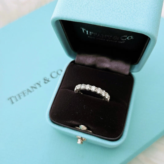 $12,700 Tiffany & Co. Eternity Embrace Forever Platinum 1.64ct Diamond Band 3mm