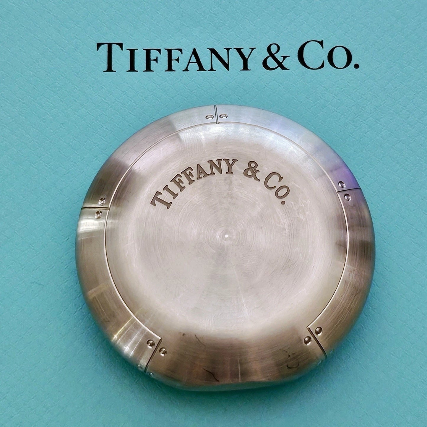 RARE Tiffany & Co. Streamerica Perisphere Trinket/ Pill Box, Paperweight 145g
