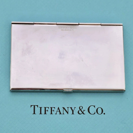 Vintage Tiffany & Co. Rabbit Business Card Case Silver Plated Card Holder
