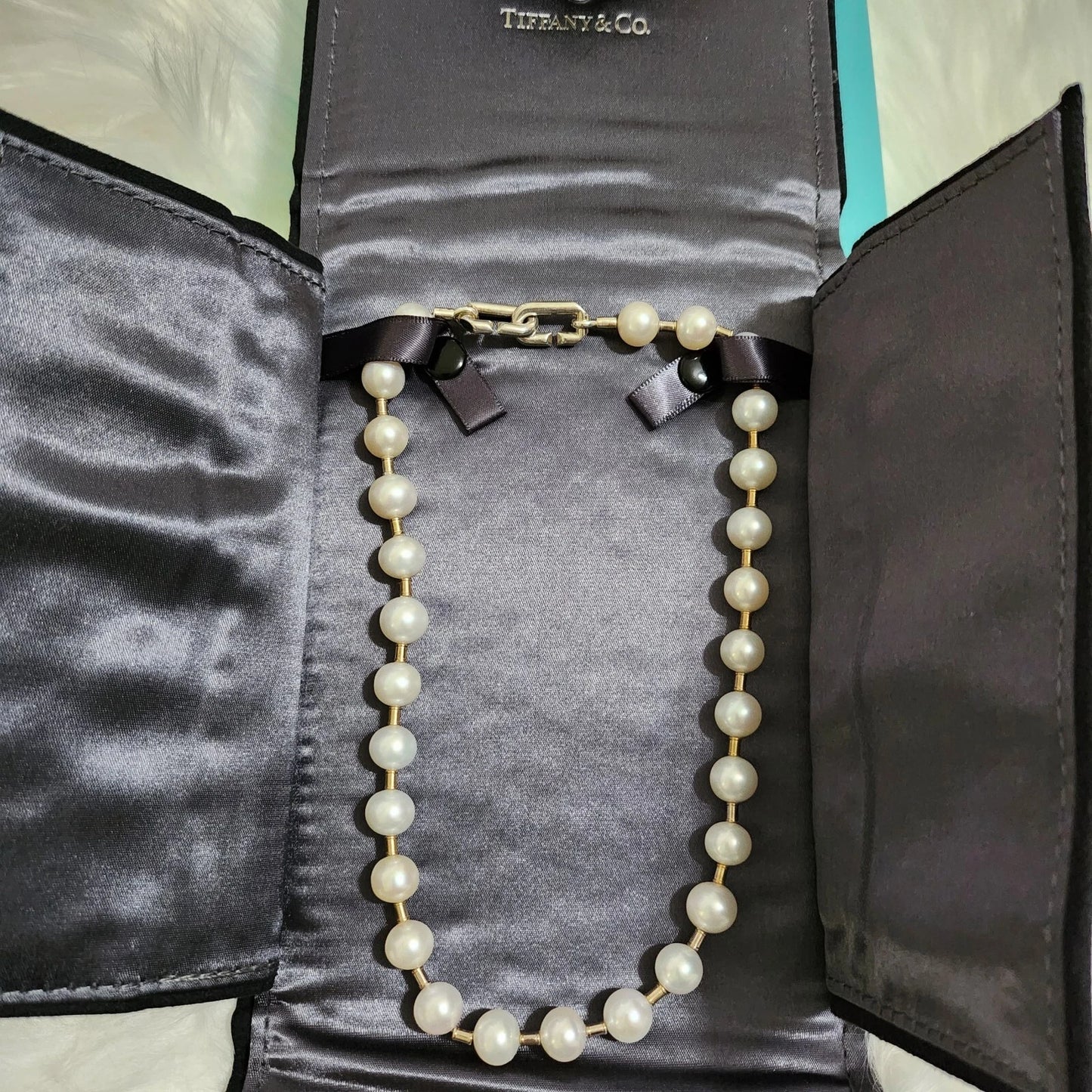 Tiffany & Co. Tiffany HardWear Freshwater Pearl Silver Necklace 16"