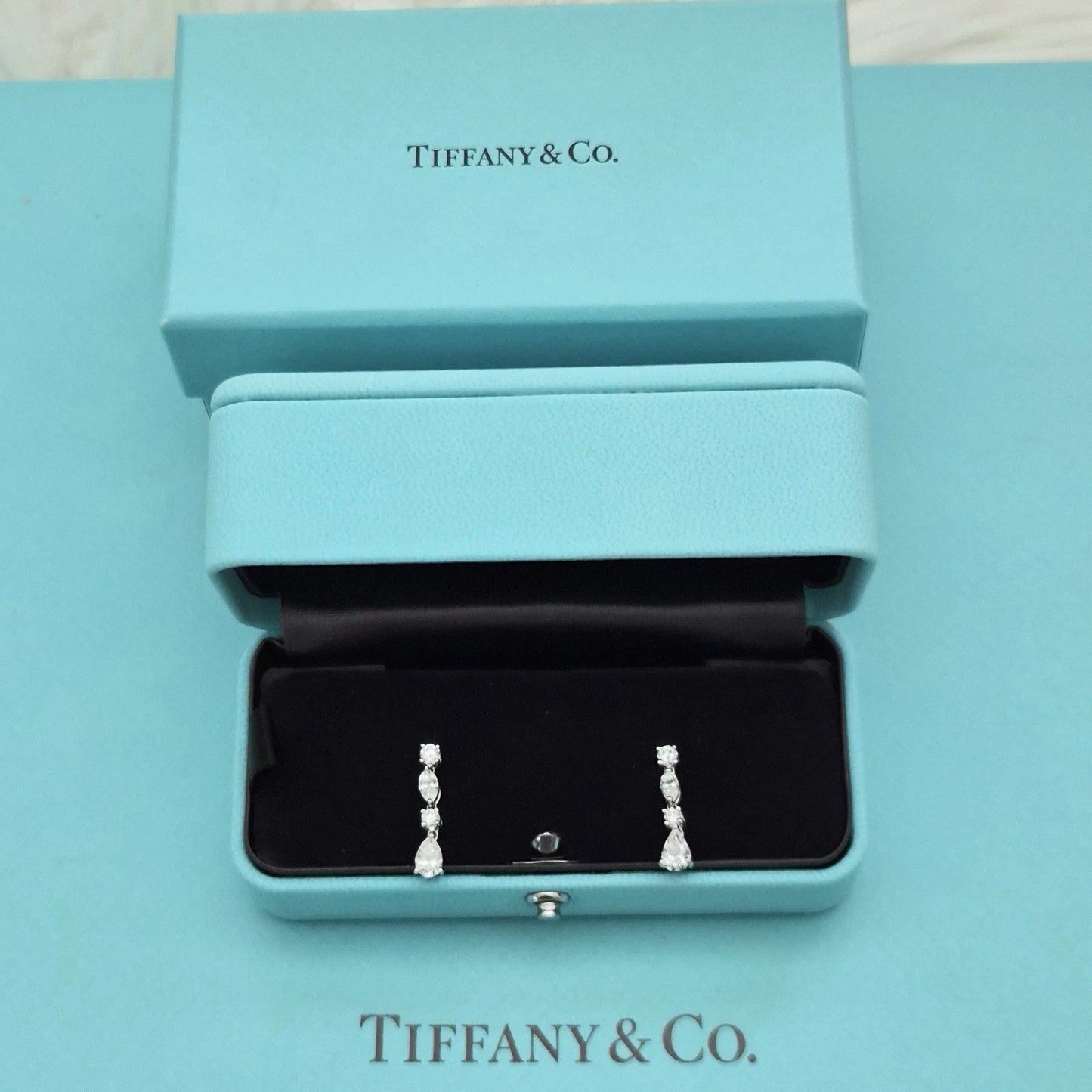 Tiffany & Co. Jazz 1.70 TCW Diamond Drop Earrings Platinum PT950