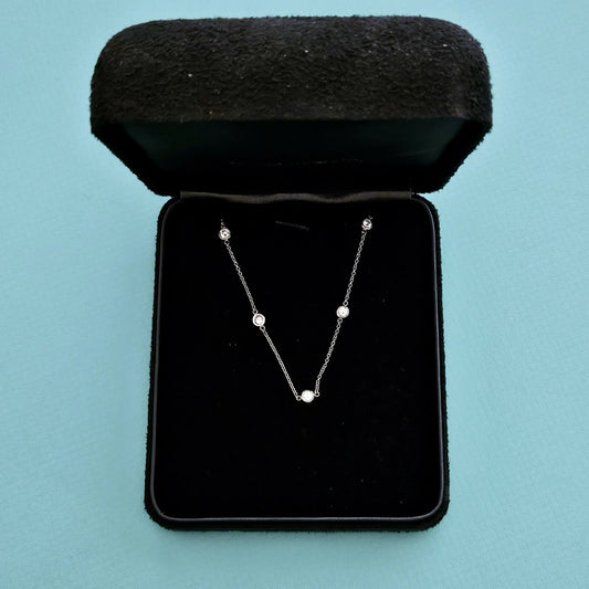 $5,200++ Tiffany & Co. Elsa Peretti .40tcw Diamond By The Yard Platinum Bracelet
