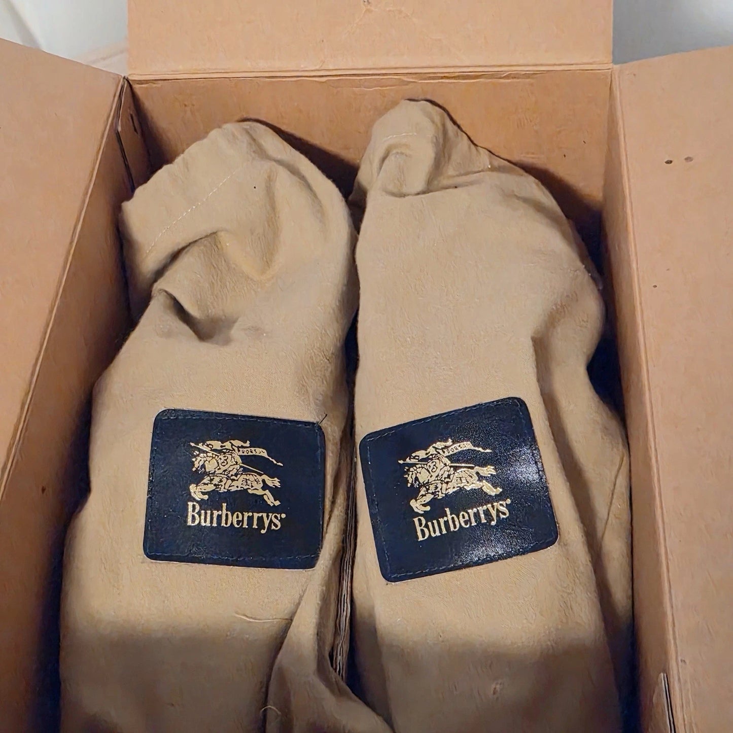 RARE Vintage Burberrys of London Imperial Grade Golf Shoes 24.5E Japan W/ Box