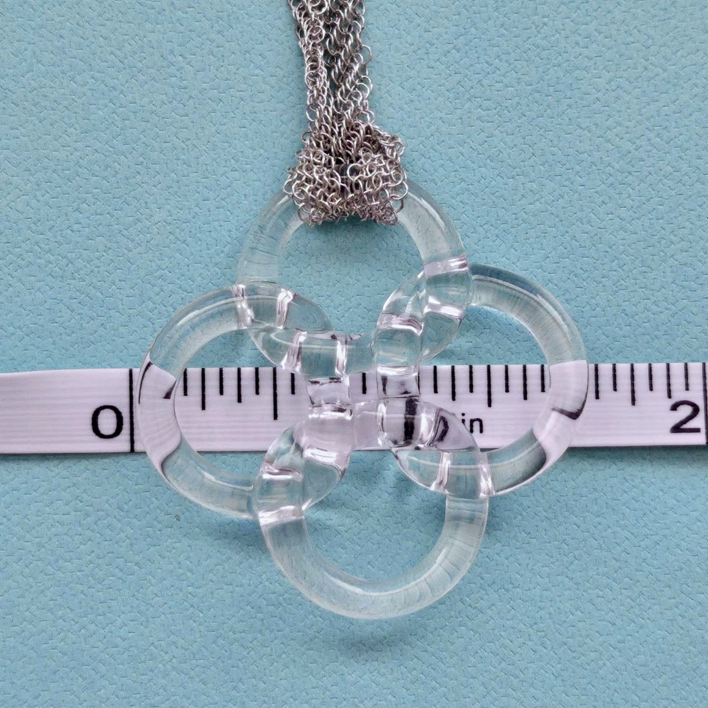 Vintage Tiffany & Co. Elsa Peretti Quadrifoglio Rock Crystal Pendant Necklace