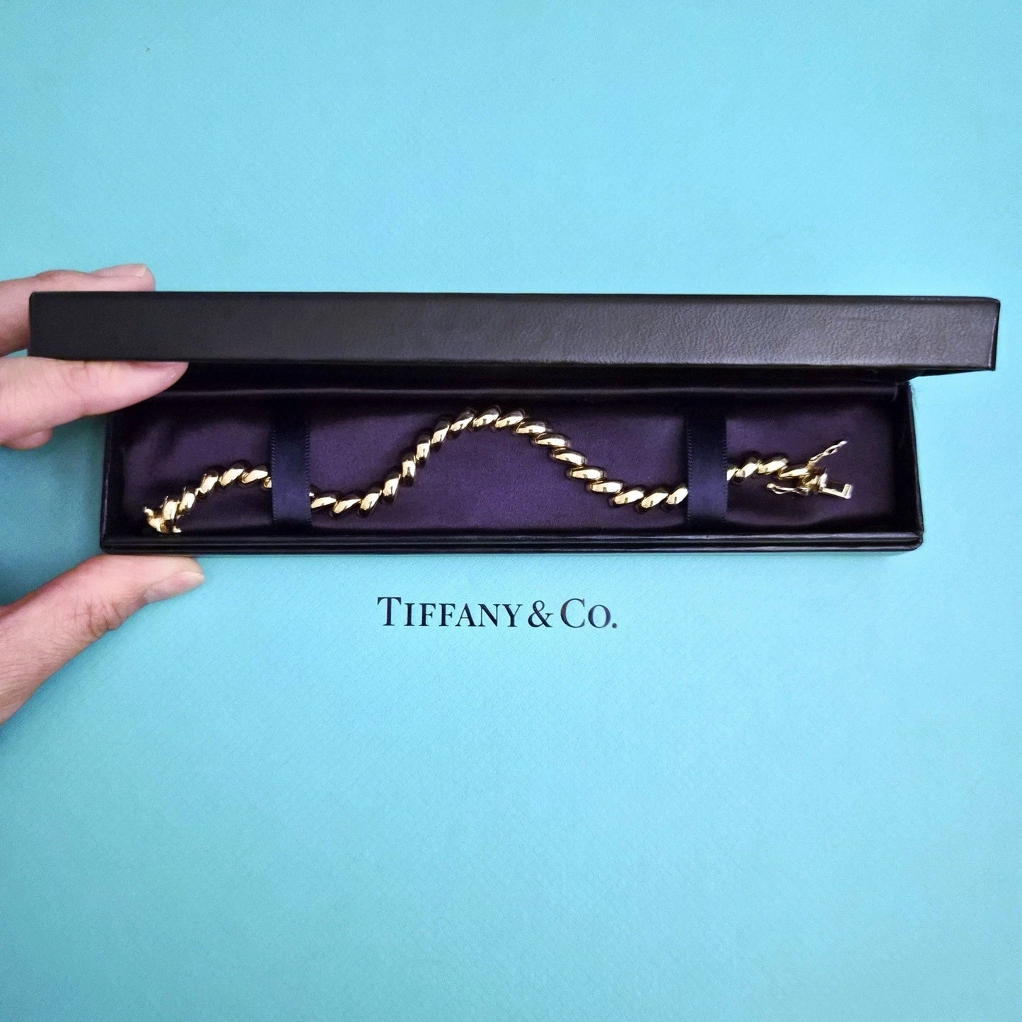 Vintage Tiffany & Co. 14k Yellow Gold San Marco Link Bracelet
