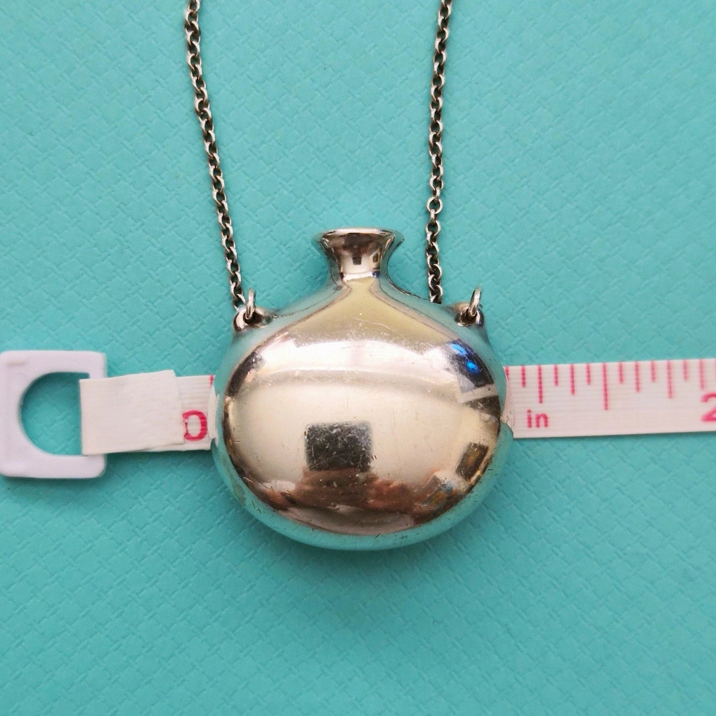 RARE Vintage Tiffany & Co. Elsa Peretti Open Bottle Sterling Silver Necklace