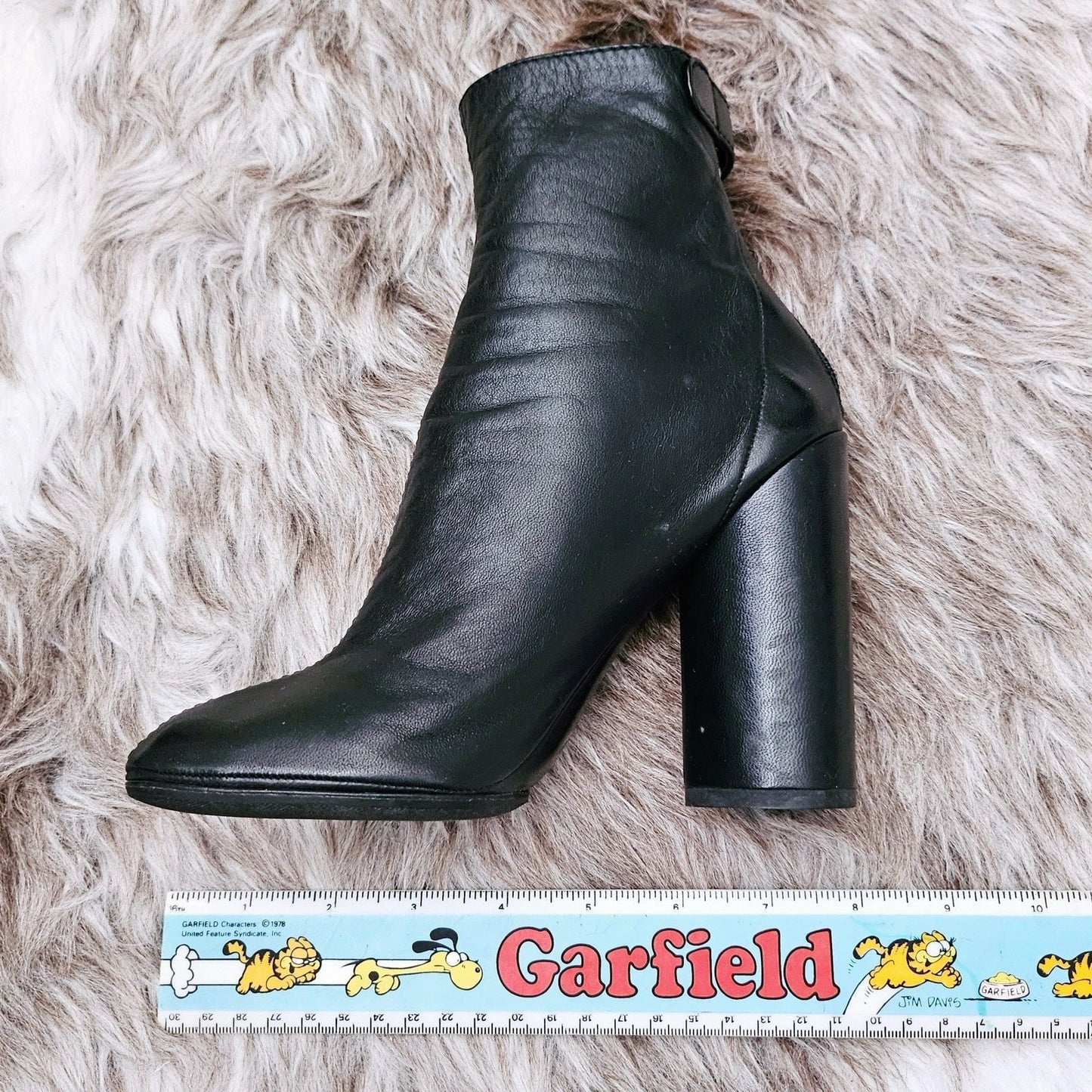 RARE Vintage Christian Dior Black Leather Ankle Boots Women Size 36