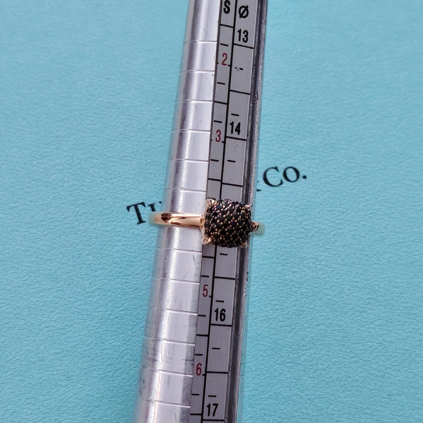 RARE Tiffany & Co. Spinel Sugar Stack 18K Rose Gold Paloma Picasso Ring 4 US