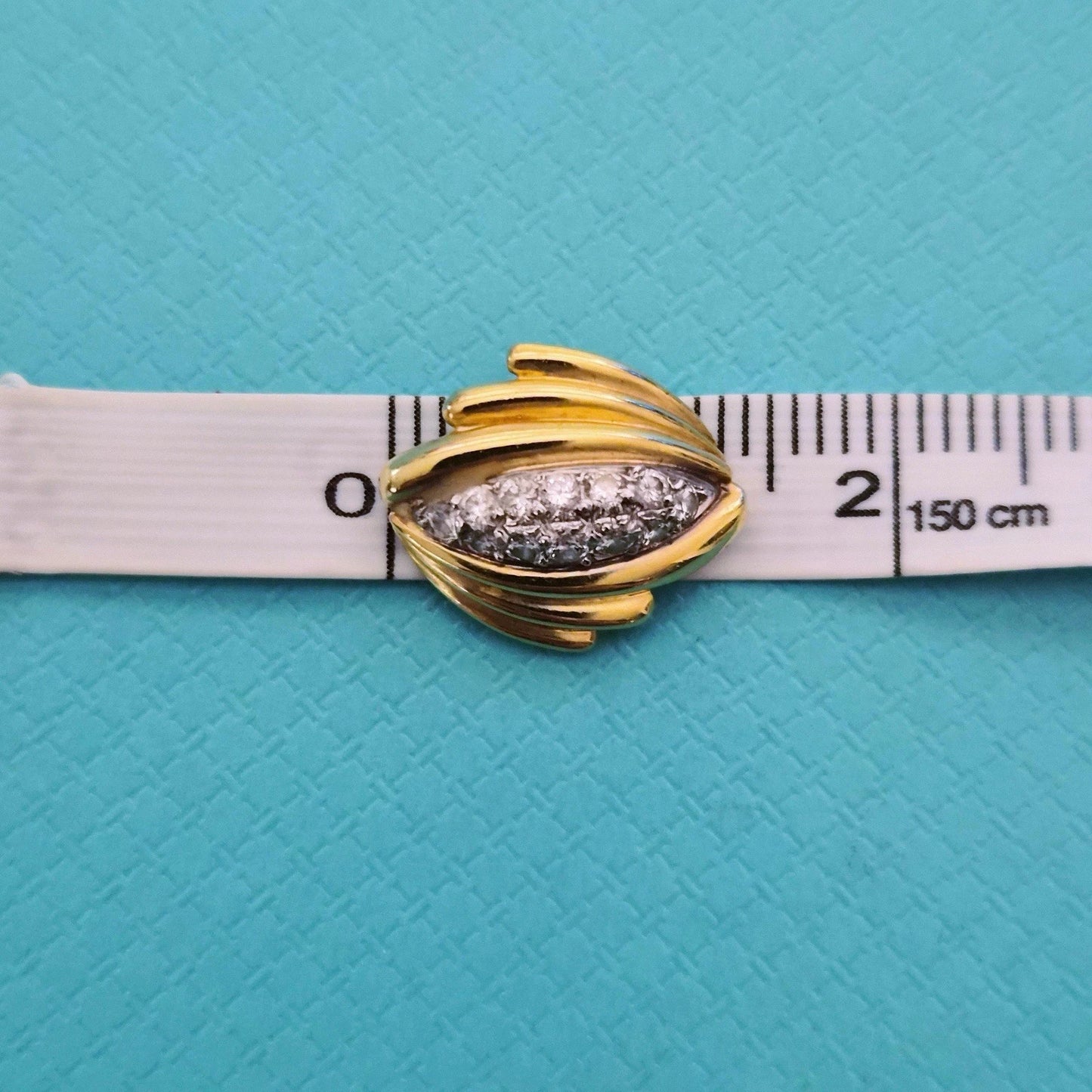 Vintage Tiffany & Co. 18k Yellow Gold Sculptural Pavé Diamond Pendant